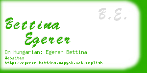 bettina egerer business card